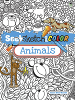 Seek, Sketch and Color -- Animals 0486497739 Book Cover