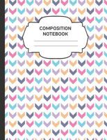 Composition Notebook: College Ruled Narrow Line Comp Books for School - Pretty Down Arrows 1797472569 Book Cover