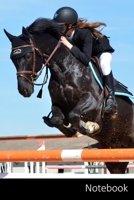 Notebook: Caballo, Montar A Caballo, Salto De Obst�culos Deporte Cuaderno Diario Libro de escritura Notas - 6 x 9 (15.24 x 22.86 cm), 110 p�ginas, superficie brillante. 1654446327 Book Cover