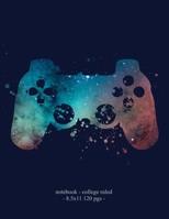 Notebook: Video Game Retro Game Controller School Gift 8.5x11 College Ruled (Video Game Players) 1687377499 Book Cover