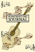 Songwriting Journal: Guitar Blank Lined And Manuscript Paper Notebook, Gifts For Guitarists, Musicians, Music Lovers, Enthusiasts, Teachers, Women and Men (6 x 9) 1677299525 Book Cover