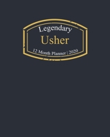 Legendary Usher, 12 Month Planner 2020: A classy black and gold Monthly & Weekly Planner January - December 2020 1670868591 Book Cover