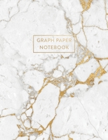 Graph Paper Notebook: White Grey Marble and Gold | 8.5 x 11 - 5 x 5 Squares per inch | 100 Quad Ruled Pages | Cute Graph Paper Composition Notebook ... Students (Math and Science School Essentials) 1689669454 Book Cover