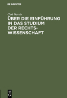 �ber Die Einf�hrung in Das Studium Der Rechtswissenschaft 3111171620 Book Cover