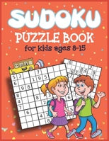 Sudoku Puzzle Book for Kids Ages 8 -15: Four Puzzles Per Page - Easy, intermediate, Difficult Puzzle With Solutions (Puzzles &Brain Games for Kids), STAR 044: dark orange cover B08D52HRSD Book Cover