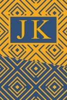 J K: Art Deco Initials J K Monogram Notebook, J K Monogrammed Journal Gift 1678430986 Book Cover