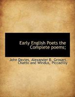 Early English Poets the Complete Poems; 1010162276 Book Cover