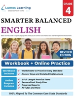 Sbac Test Prep: Grade 4 English Language Arts Literacy (Ela) Common Core Practice Book and Full-Length Online Assessments: Smarter Balanced Study Guide 1940484766 Book Cover