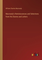 Macready's Reminiscences and Selections from His Diaries and Letters 3385381355 Book Cover