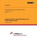 Religionsfreiheit, Gleichbehandlung und Persönlichkeitsrechte (German Edition) 3346195422 Book Cover