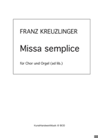 Missa semplice: für Chor und Orgel 3750469547 Book Cover