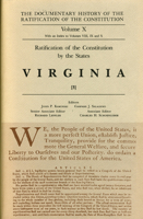 Ratification Constitution V10: Ratification by the States: Virginia, Volume 3 (Ratification of the Constitution) 0870202634 Book Cover