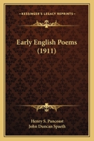 Early English Poems 0469818743 Book Cover