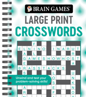 Brain Games - Large Print Crosswords (Swirls) 1645584976 Book Cover