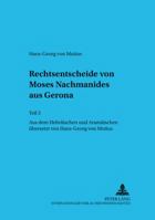 Rechtsentscheide Von Moses Nachmanides Aus Gerona: Teil 2 3631503695 Book Cover