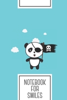 Smiles: Lined Journal with Pirate Panda with Flag Design - Cool Gift for a friend or family who loves fun presents! 6x9 180 White lined pages - You Can Use It for School, College, Tracking, Brainstorm 1692615688 Book Cover