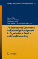 7th International Conference on Knowledge Management in Organizations: Service and Cloud Computing 364230866X Book Cover