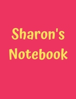 Sharon’s Notebook: Pink Cover, College Ruled, 100 Sheets, 8.5" x 11" (Letter Size), White Paper (Women's Custom Names) 1675217246 Book Cover
