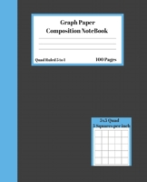 Graph Composition Notebook 5 Squares per inch 5x5 Quad Ruled 5 to 1 100 Pages: Cute Black Cover Light Blue Strife gift Book grid squared paper Back To School Gift Notebook for Math Teens Science adult 1689159448 Book Cover