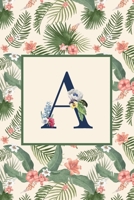 A: Stylish Floral Monogram Initial A Notebook Blank Lined Paper Journal Gift for Women & Girls 1700034472 Book Cover