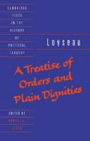 A Treatise of Orders and Plain Dignities 1139170279 Book Cover