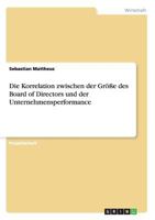 Die Korrelation zwischen der Gr��e des Board of Directors und der Unternehmensperformance 3656274622 Book Cover