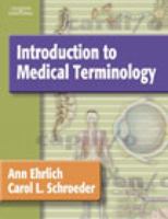 Introduction to Medical Terminology 140181137X Book Cover