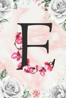 E: Cute Initial Monogram Letter E Gratitude and Daily Reflection Journal For Mindfulness and Productivity A 120 Day Daily Gratitude Journal with Marble Pattern with White Flower Framed Print 1661189636 Book Cover