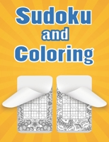 Sudoku and Coloring: 50 Fun Activities for Adults , Adult Coloring Book and Sudoku Puzzle Book B09CRLXD7B Book Cover
