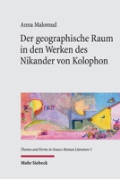 Der Geographische Raum in Den Werken Des Nikander Von Kolophon 3161626192 Book Cover