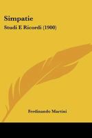 Simpatie: Studi E Ricordi 1104304996 Book Cover