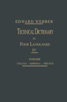 Technical Dictionary: Four Languages 3662230100 Book Cover