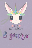 unicorn paperback 8 years old: gift birthday pink unicorn paperback 8 years old B0858TVCYJ Book Cover