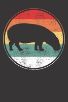 Notebook: Hippo Hippopotamus Animal Retro Vintage Gift College Ruled 6x9 120 Pages 1084158779 Book Cover