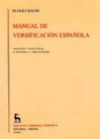 Manual versificacion española (Brh. Manuales) (Spanish Edition) 842491175X Book Cover