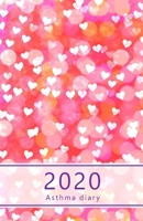 2020 Asthma diary: Dated Asthma symptoms tracker incl. Medications, Triggers, Peak flow meter section and charts, Exercise tracker, Notes pages. 8.5" ... pink, red, background. Soft matte cover). 1696560934 Book Cover