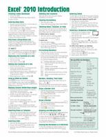 Microsoft Excel 2010 Introduction Quick Reference Guide (Cheat Sheet Of Instructions, Tips & Shortcuts   Laminated Card) 193622013X Book Cover