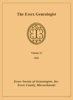 The Essex Genealogist, 2001 0788438336 Book Cover