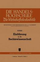 Einfuhrung in Die Rechtswissenschaft 3663146987 Book Cover