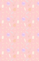 Bullet Dot Grid Journal: Cute Witch Crystals Moons Stars Ouija Pastel Pink Pattern, Dotted Grid, (5.5 x 8.5) 1695392124 Book Cover