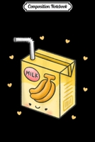 Composition Notebook: Kawaii Banana Milk Fruit Juice Aesthetic Anime Japanese Gift Journal/Notebook Blank Lined Ruled 6x9 100 Pages 1709869348 Book Cover