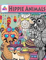 Hippie Animals Coloring Book: Geometric Animal fun, Coloring Hippie Animals (Bohemian coloring books for adults) 1654912581 Book Cover