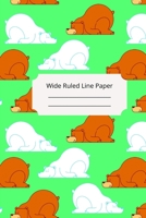 Cute Sleep Bear Theme Wide Ruled Line Paper 1674576897 Book Cover