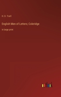 English Men Of Letters: Coleridge 1532788959 Book Cover