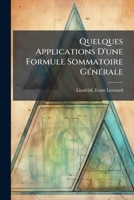 Quelques Applications D'une Formule Sommatoire Générale 1245198483 Book Cover