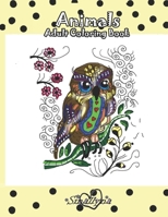 Animals: Adult Coloring Book B089M1D93Q Book Cover