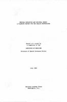 Medical Education and Societal Needs: A Planning Report for Health Professions 0309077575 Book Cover