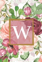 Floral Garden Monogram Letter W Journal: Lined 6x9 inch Soft Cover Notebook 1673276652 Book Cover