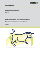 Unterrichtsskript Investitionsrechnung 3640918568 Book Cover