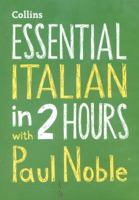 Essential Italian in 2 Hours with Paul Noble 0008211523 Book Cover